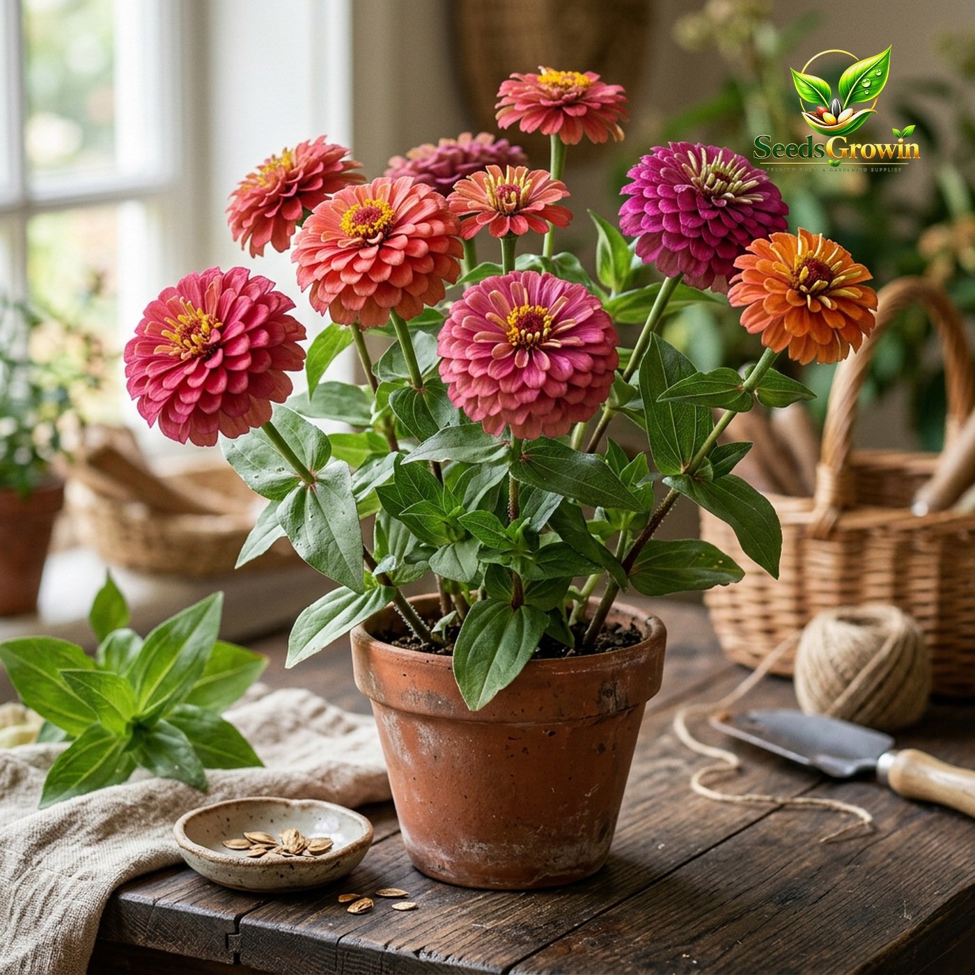 Vibrant Zinnia Dahlia flower seeds from SeedsGrowIn