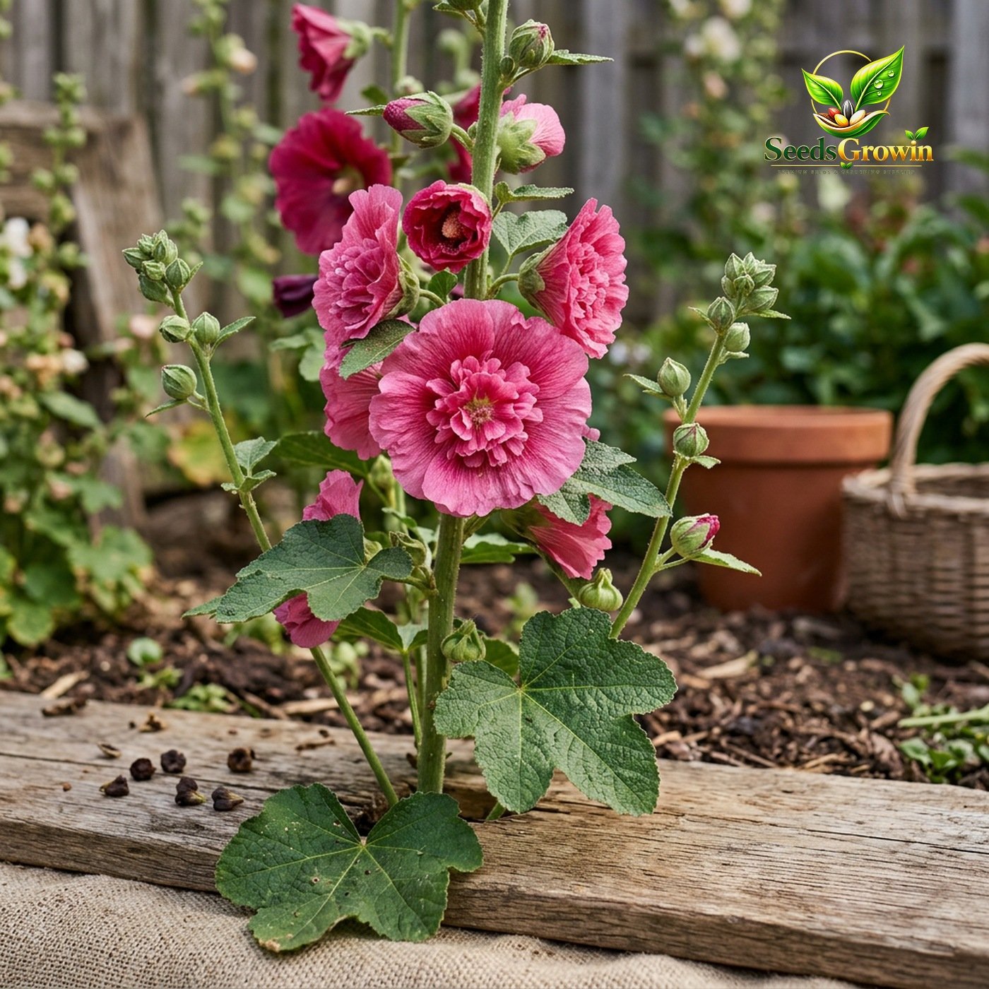Hollyhock heirloom flower seeds