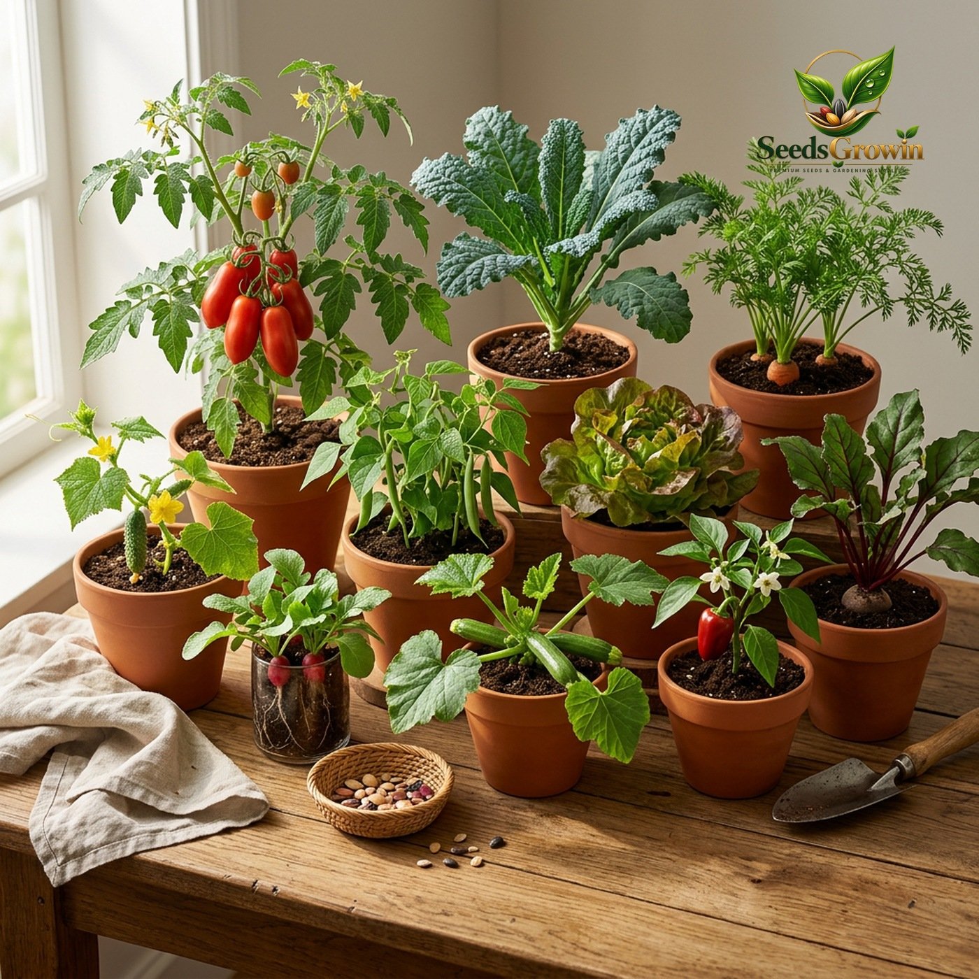 Heirloom vegetable garden seed collection