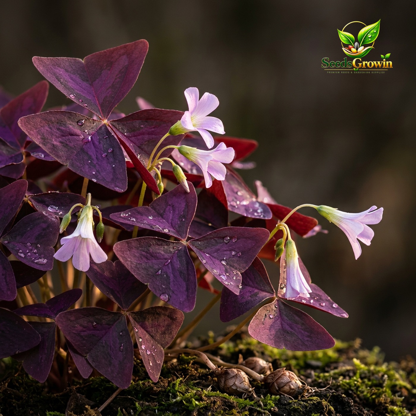 Purple Shamrock Bulbs – Oxalis Triangularis Good Luck Houseplant