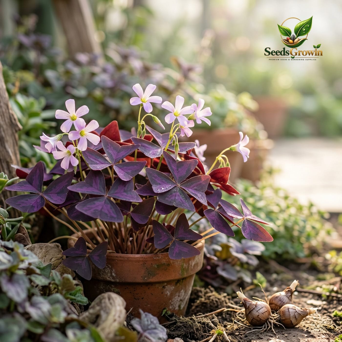 Purple Shamrock Bulbs – potted plant