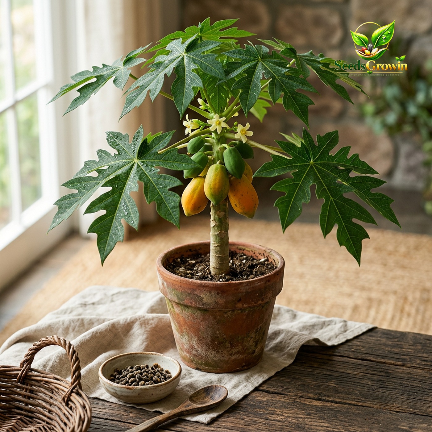 Dwarf Papaya Seeds – close-up fruit