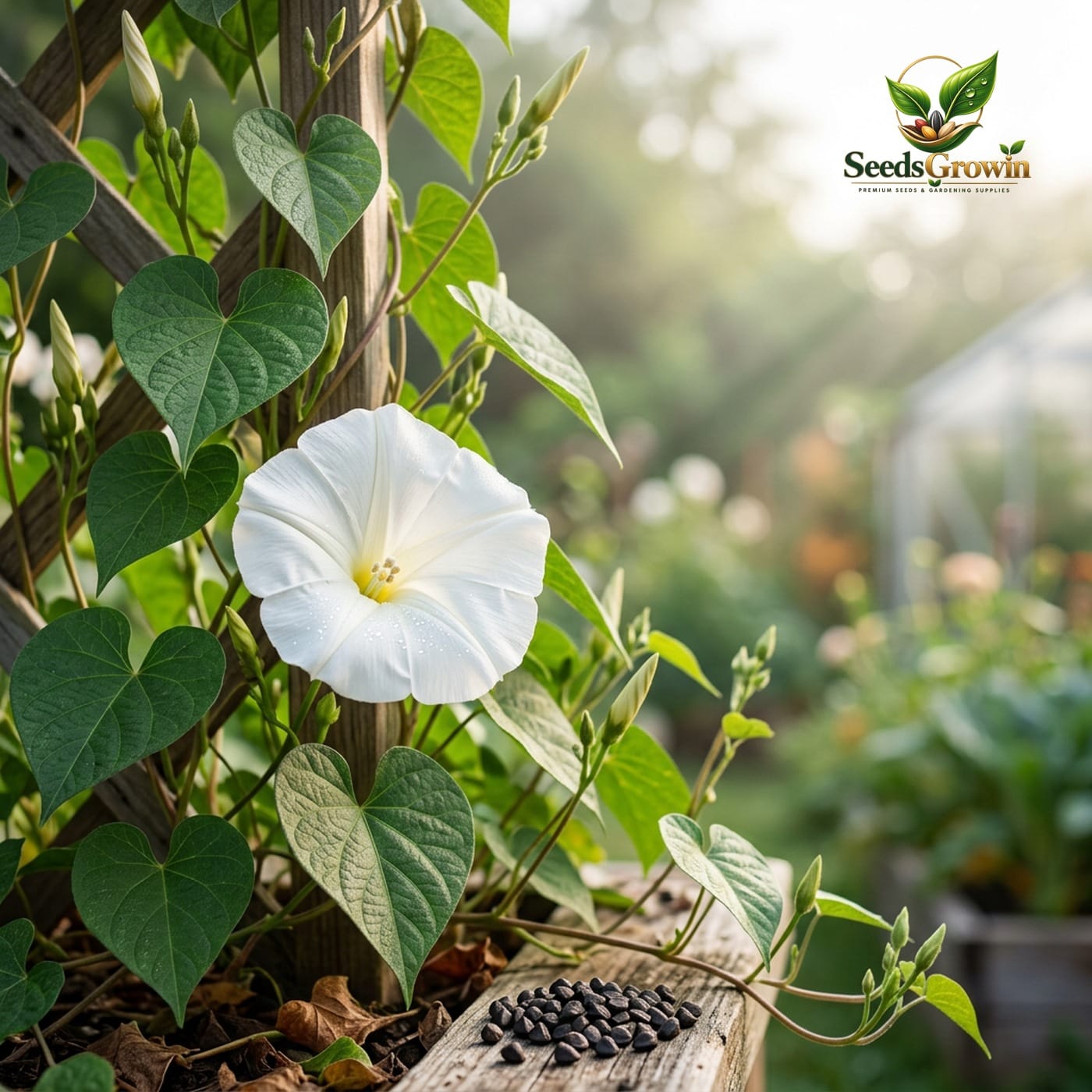 Moonflower Seeds – White Night-Blooming Fragrant Climbing Vine - photo 2