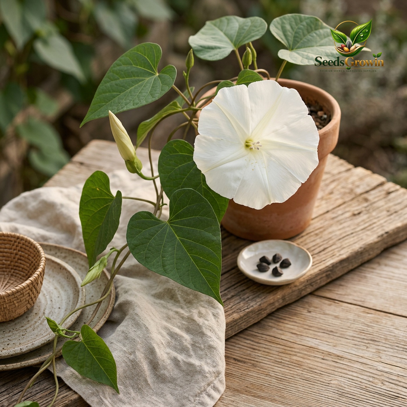Moonflower Seeds – White Night-Blooming Fragrant Climbing Vine - photo 3
