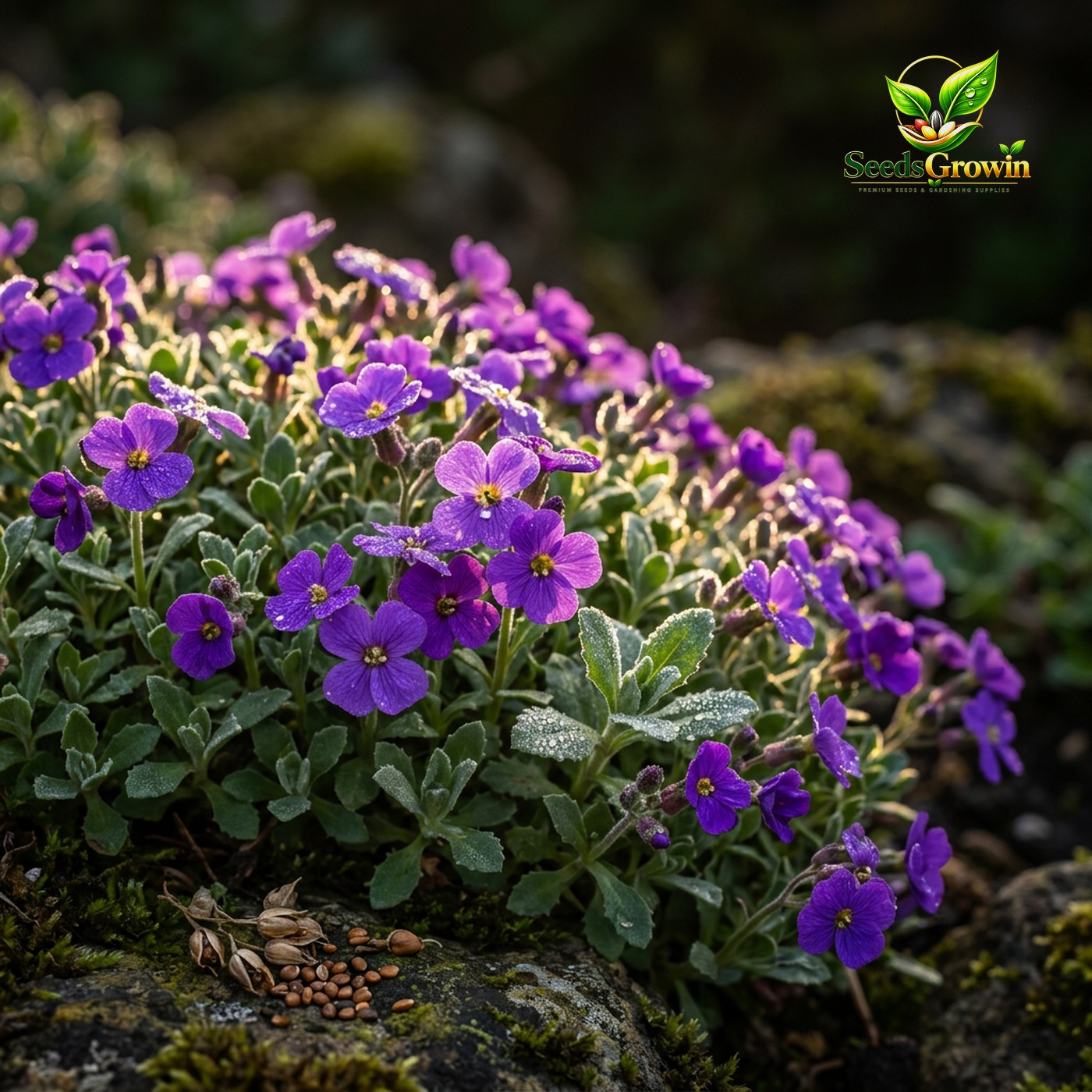 017-Aubrieta-Rock-Cress-Seeds-Purple-Ground-Cover-Perennial-Flower-Alpine-Garden-Plant product image