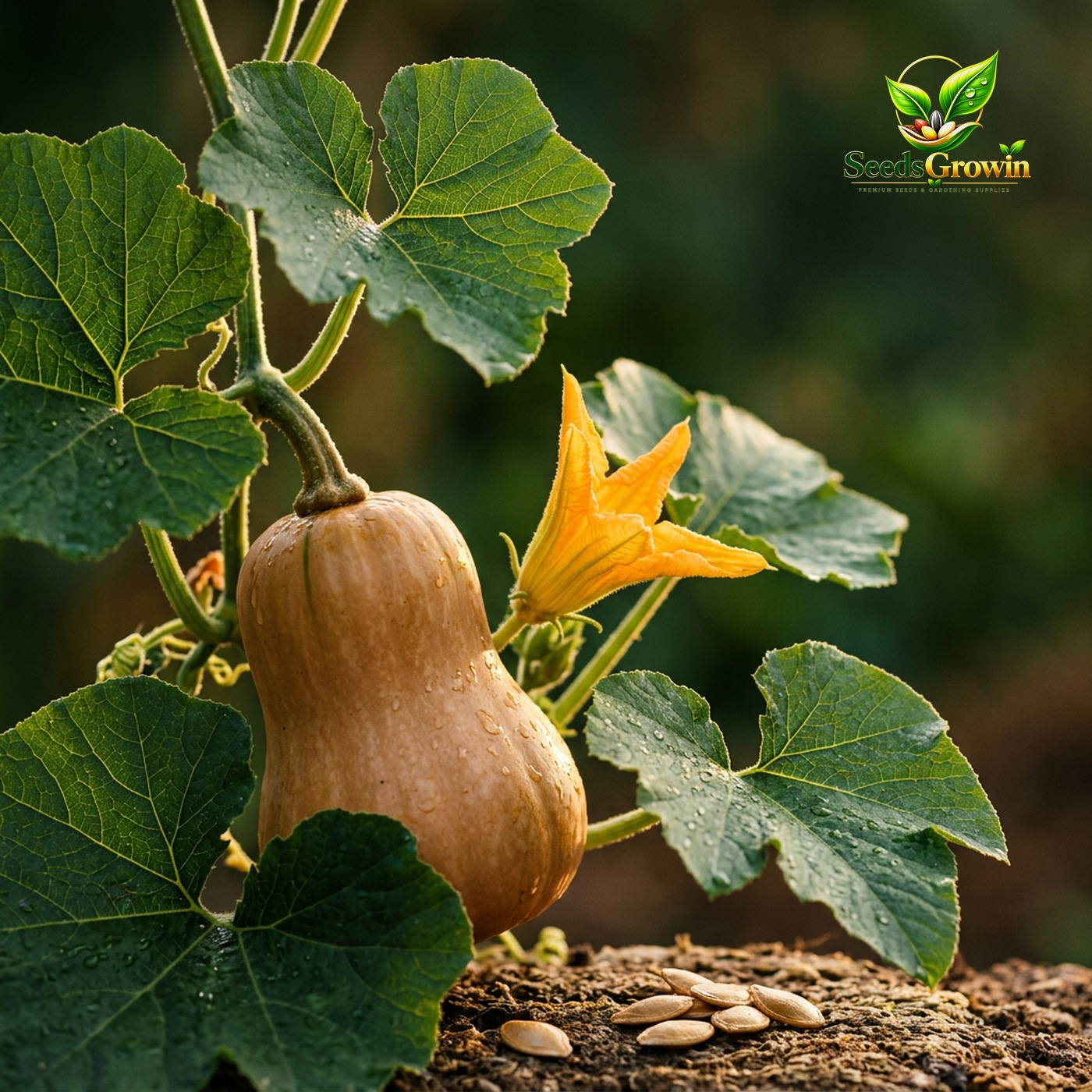 018-Winter-Waltham-Butternut-Squash-Seeds-Organic-Vegetable-Garden-Variety product image