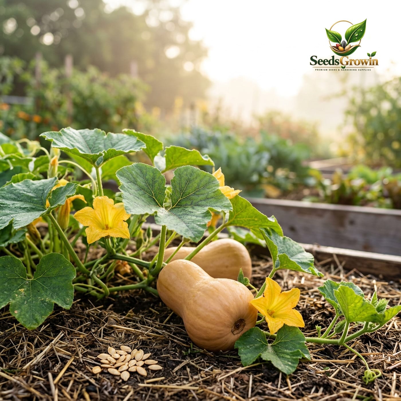 Winter Waltham Butternut Squash Seeds – Organic Vegetable Garden - photo 2