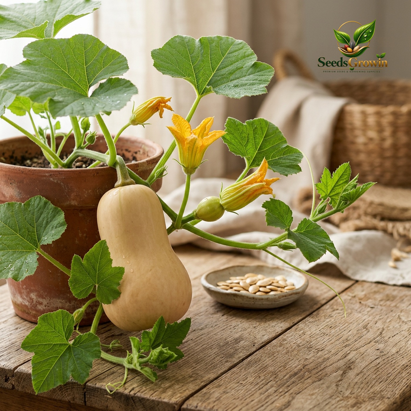 Winter Waltham Butternut Squash Seeds – Organic Vegetable Garden - photo 3