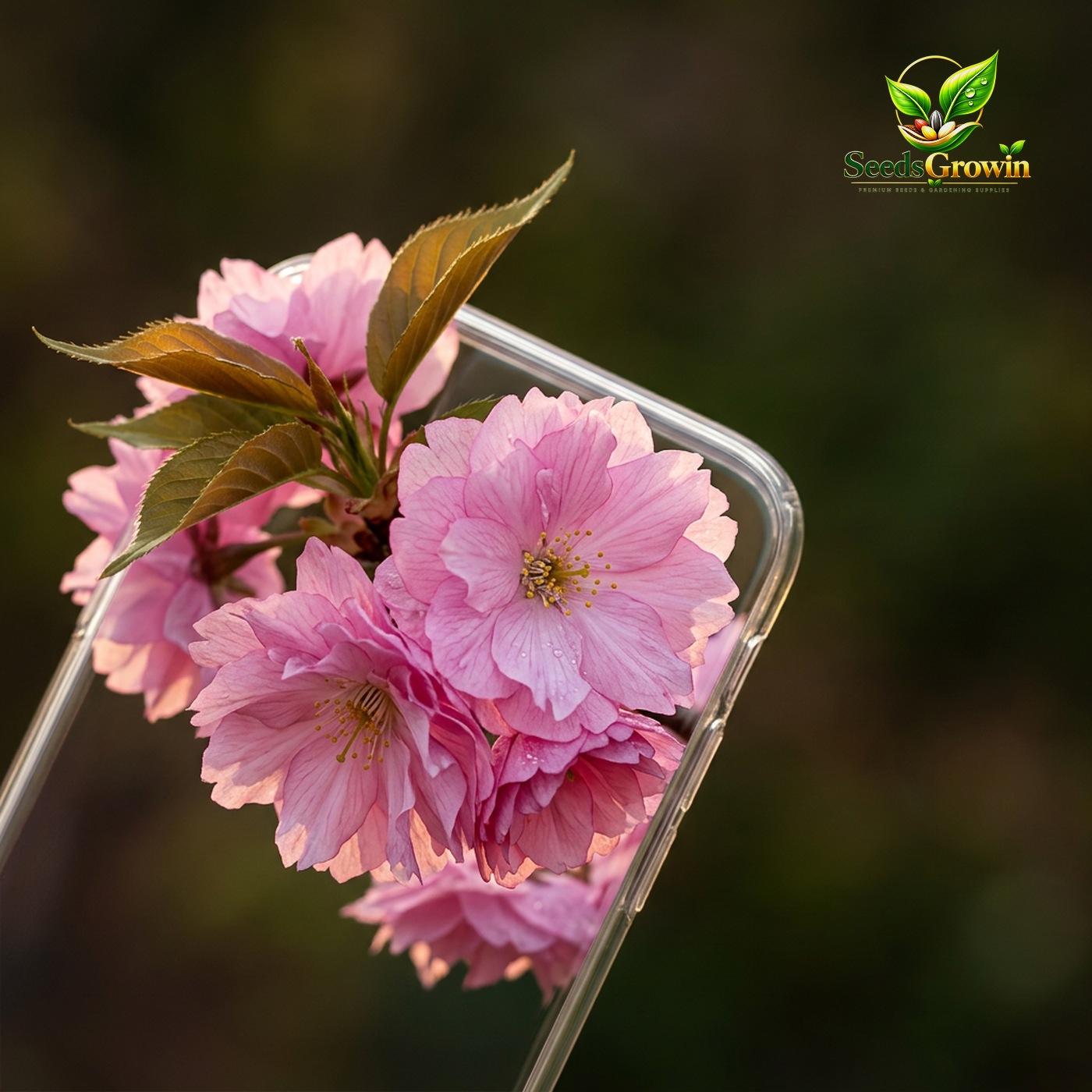 030-Cherry-Blossom-Clear-Phone-Cover-Floral-Print-Soft-Protective-Case-Stylish-Nature-Design product image