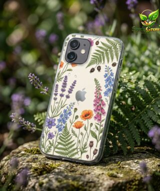034-Flower-Soft-Silicone-Phone-Cover-Floral-Pattern-Shockproof-Protective-Case-Stylish-Design product image