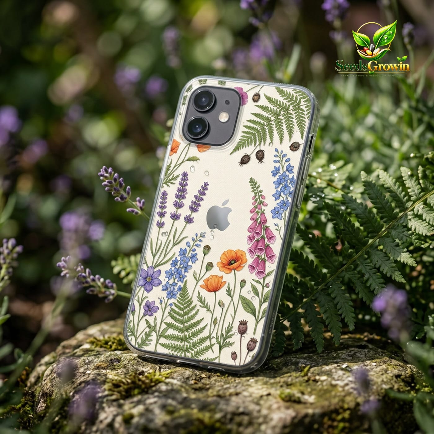 034-Flower-Soft-Silicone-Phone-Cover-Floral-Pattern-Shockproof-Protective-Case-Stylish-Design product image