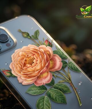 035-Flower-Transparent-Phone-Cover-Floral-Artwork-Clear-Protective-Case-Stylish-Gift-Accessory product image