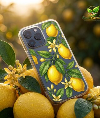036-Summer-Fruit-Lemon-Floral-Clear-Phone-Cover-Fresh-Citrus-Blossom-Design-Protective-Case product image