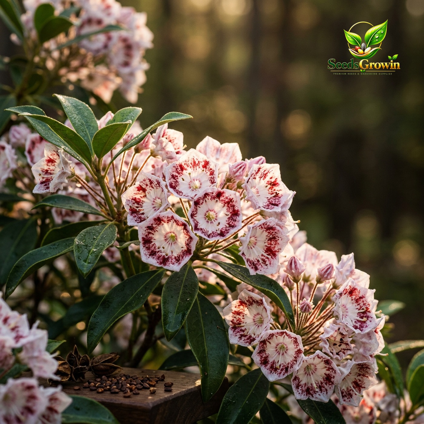 041-Mountain-Laurel-Seeds-Kalmia-Latifolia-White-Pink-Red-Shrub-Flower-Variety product image