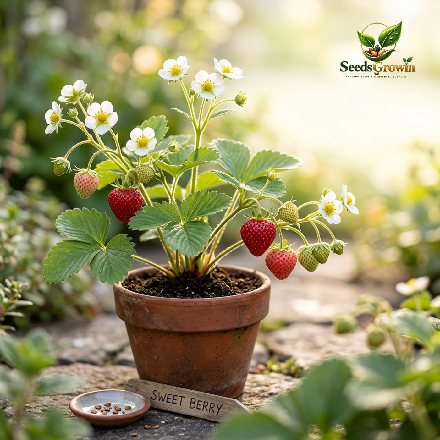 Strawberry Seeds – Rare Fruit Garden Heirloom Sweet Berry - photo 2