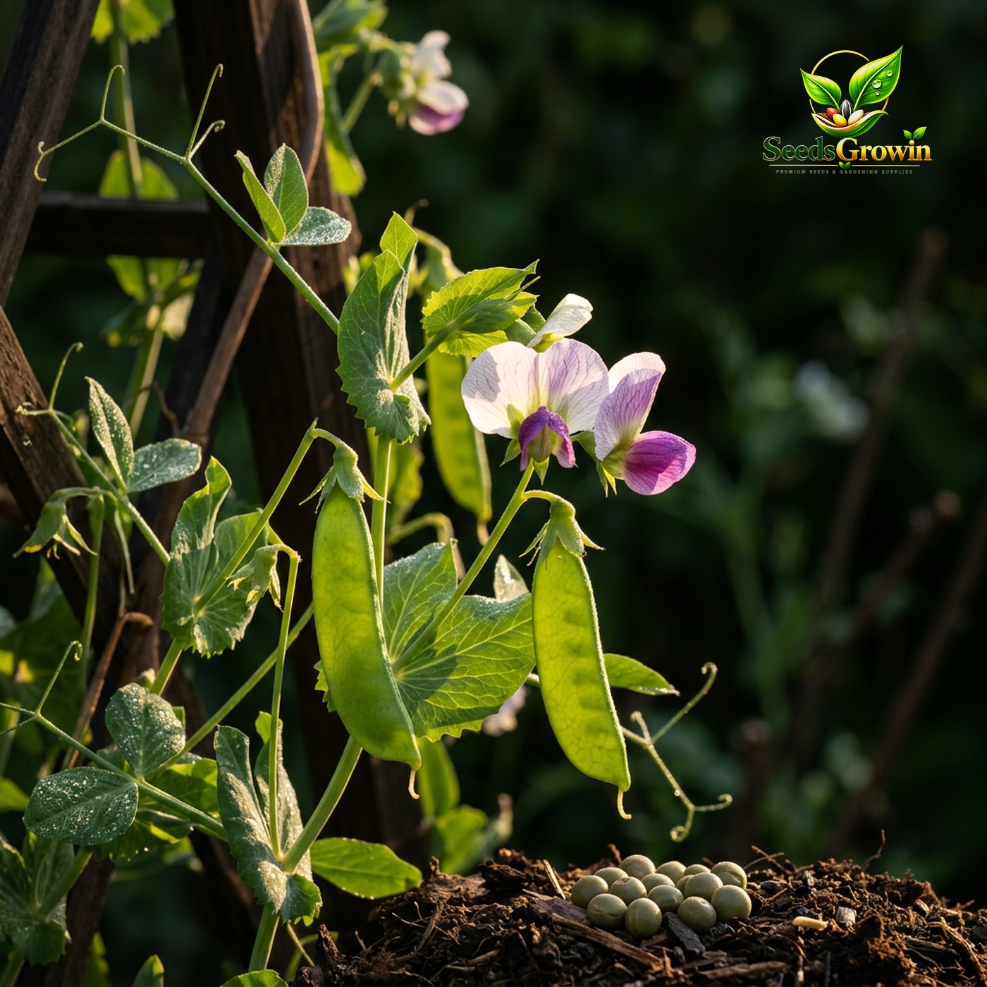 048-Bean-Seeds-Collection-Sugar-Snap-Pea-Pole-Bush-Romano-Vegetable-Garden-Non-GMO-Variety product image