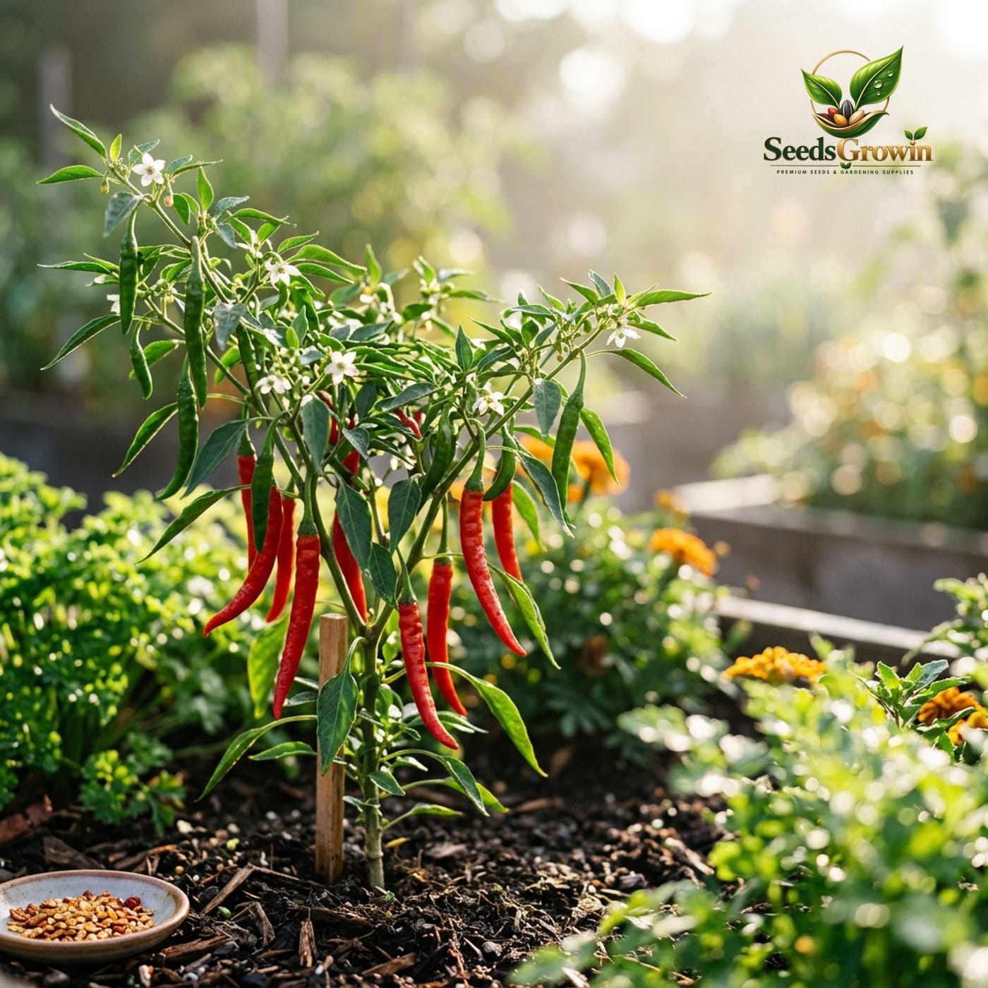 Thin Cayenne Pepper Seeds – Heirloom Hot Non-GMO Spicy Chili - photo 2