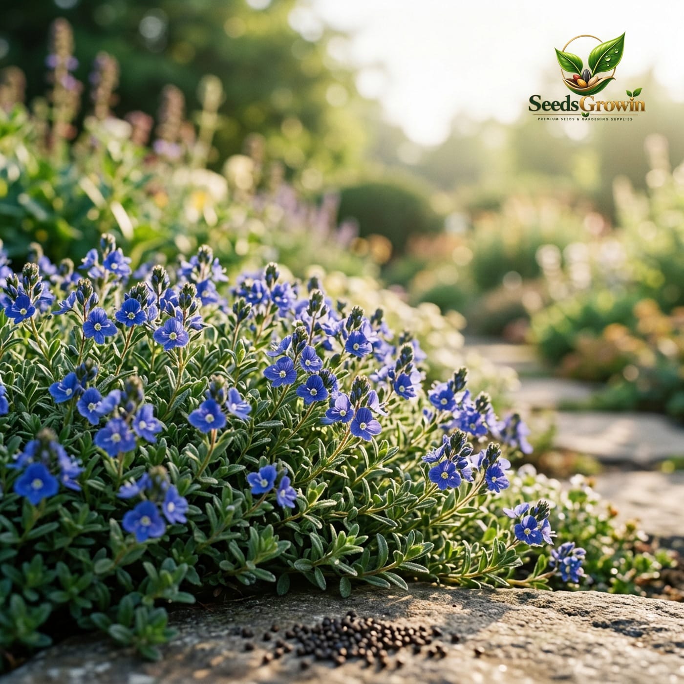 Creeping Veronica Speedwell Seeds – Ground Cover Perennial Blue Flower - photo 2