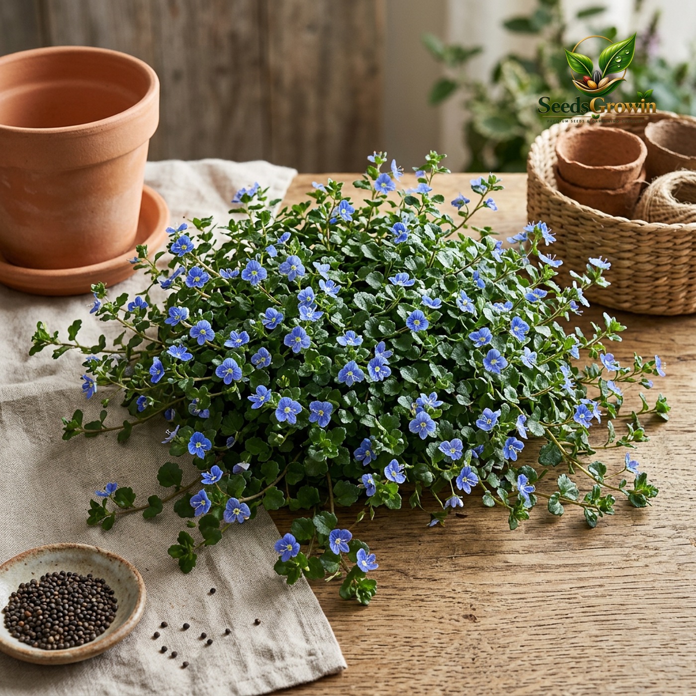 Creeping Veronica Speedwell Seeds – Ground Cover Perennial Blue Flower - photo 3