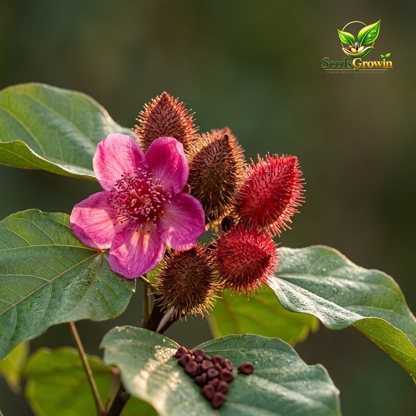 053-Annatto-Tree-Seeds-Lipstick-Plant-Bixa-Orellana-Tropical-Ornamental-Garden product image