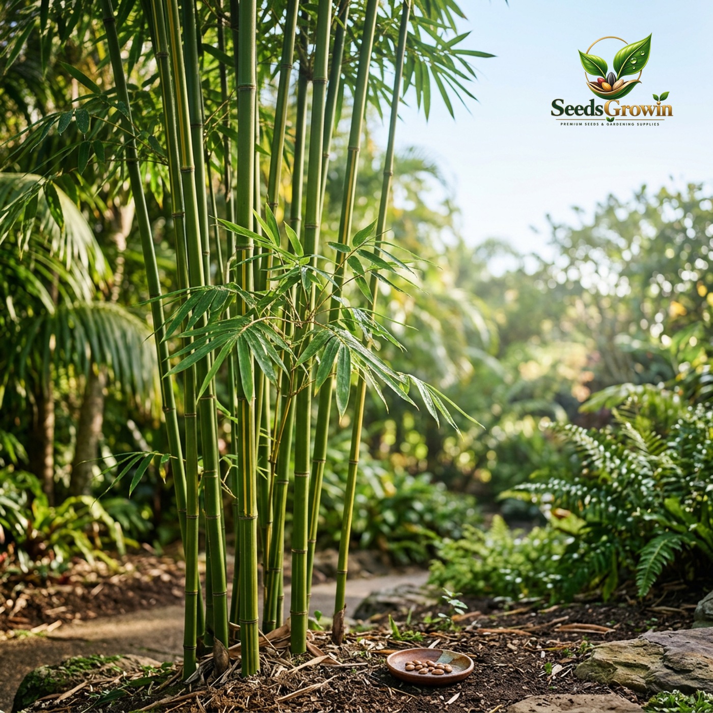Green Bamboo Seeds – Fast-Growing Giant Ornamental Privacy Plant - photo 2
