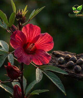 059-Roselle-Seeds-Jamaican-Sorrel-Hibiscus-Sabdariffa-Non-GMO-Edible-Flower-Variety product image