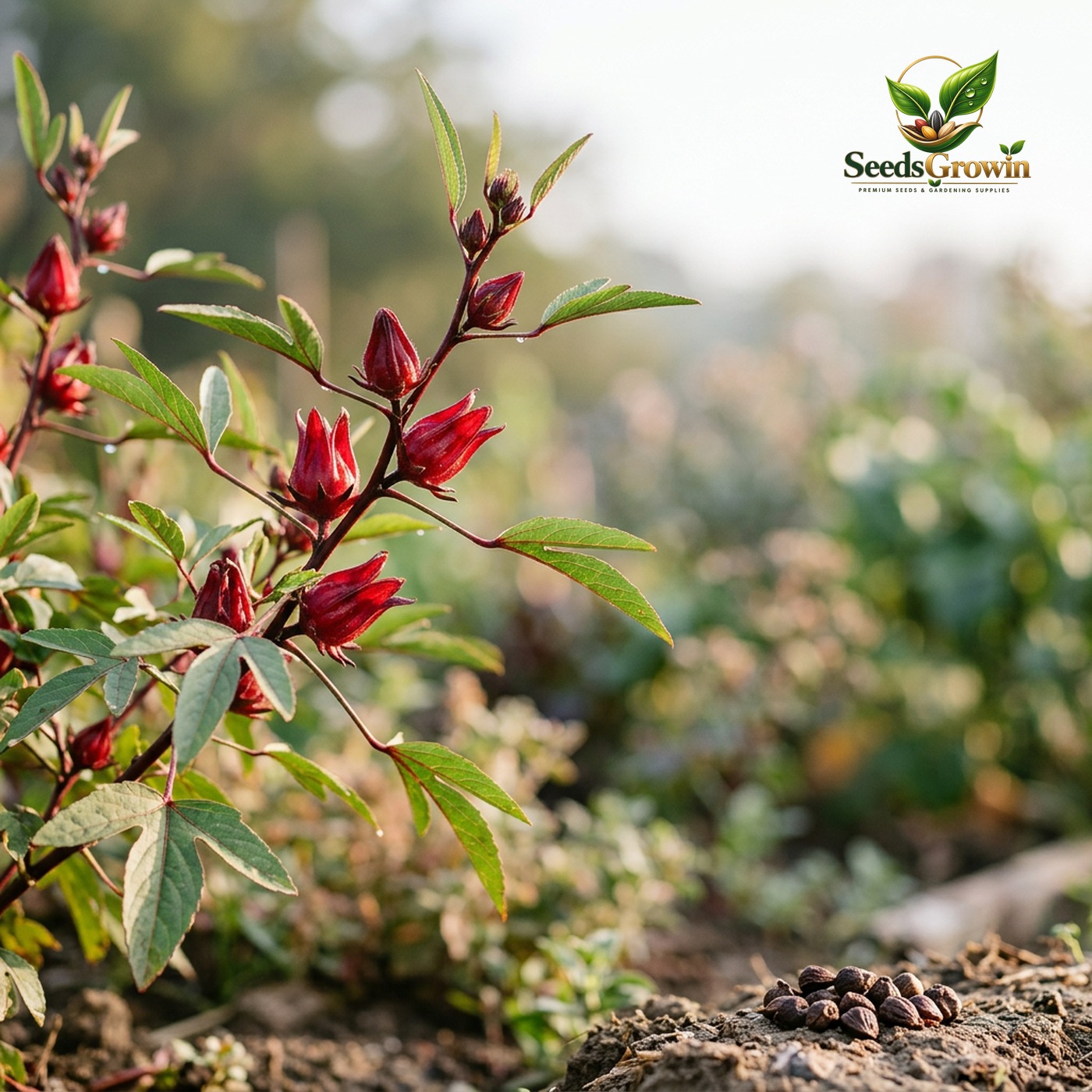 Roselle Seeds – Jamaican Sorrel Hibiscus Sabdariffa Edible Flower - photo 2