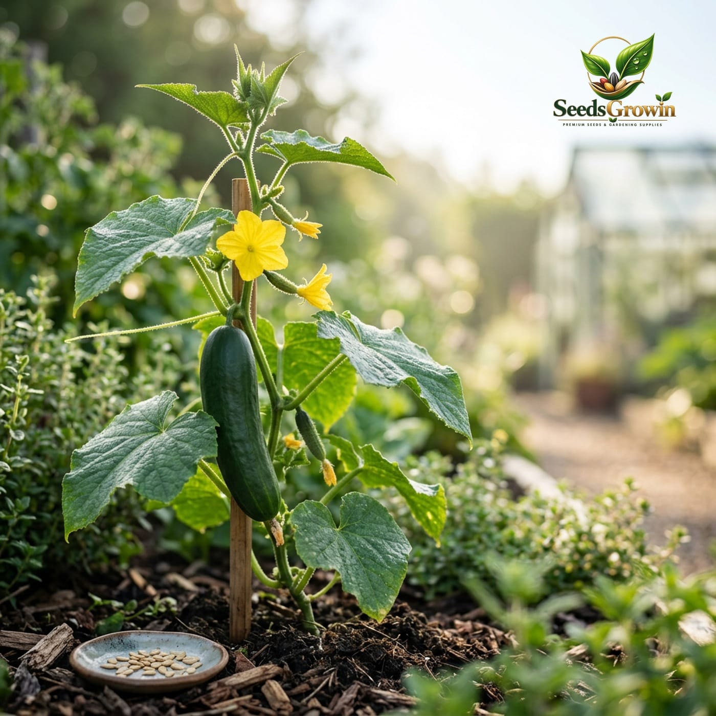 Spacemaster Cucumber Seeds – Non-GMO Heirloom Slicing Vegetable - photo 2