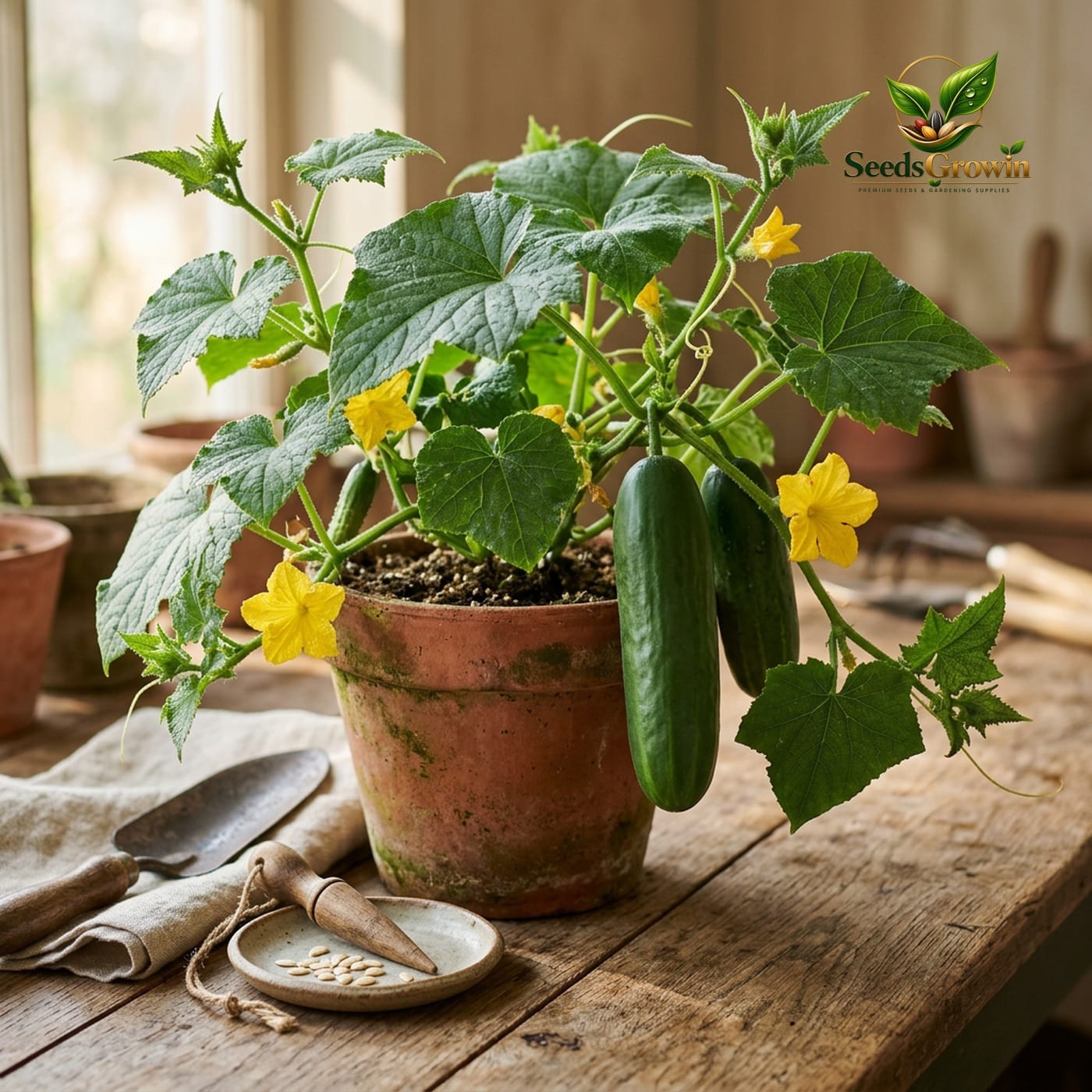 Spacemaster Cucumber Seeds – Non-GMO Heirloom Slicing Vegetable - photo 3