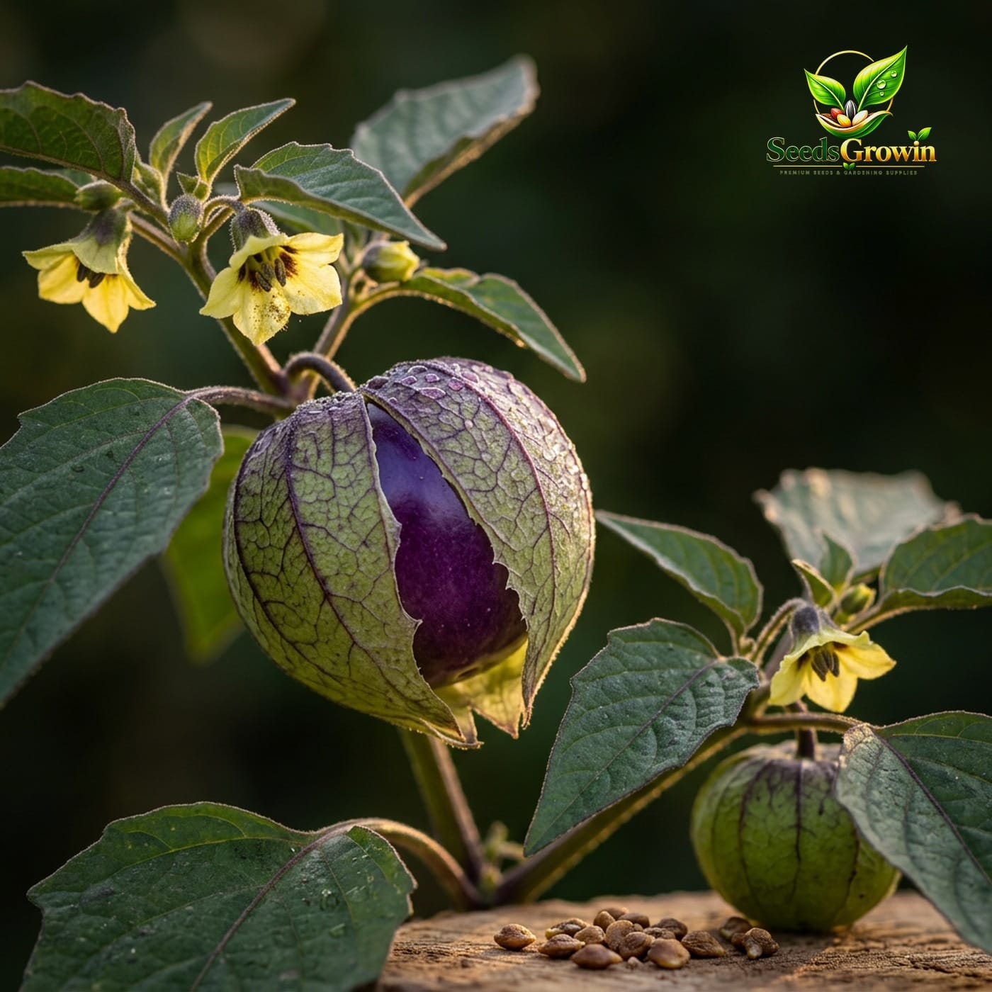 063-Purple-Tomatillo-Seeds-Heirloom-Non-GMO-Garden-Vegetable-Fruit-Variety product image