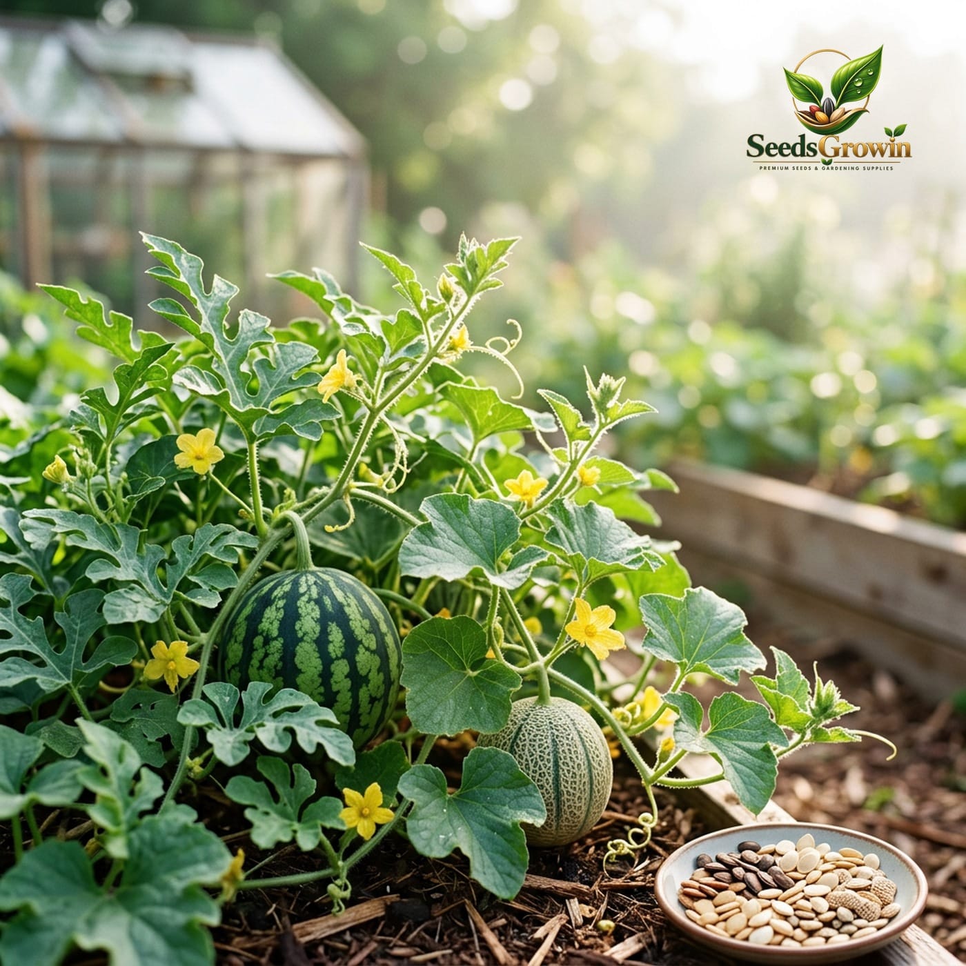 Rare Melon Seed Variety Mix – Watermelon Musk Cantaloupe Garden - photo 2
