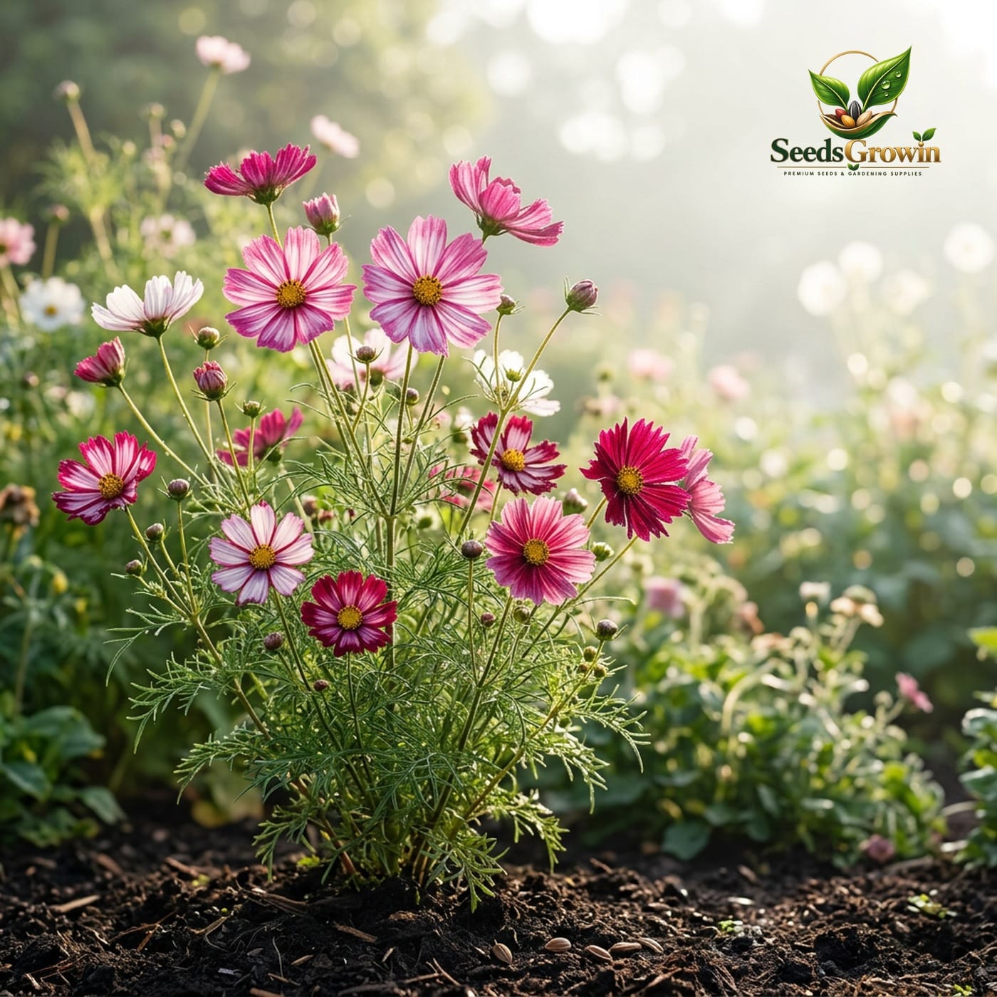 Crazy Cosmos Seeds – Butterfly Flower Garden Annual Bloom - photo 2