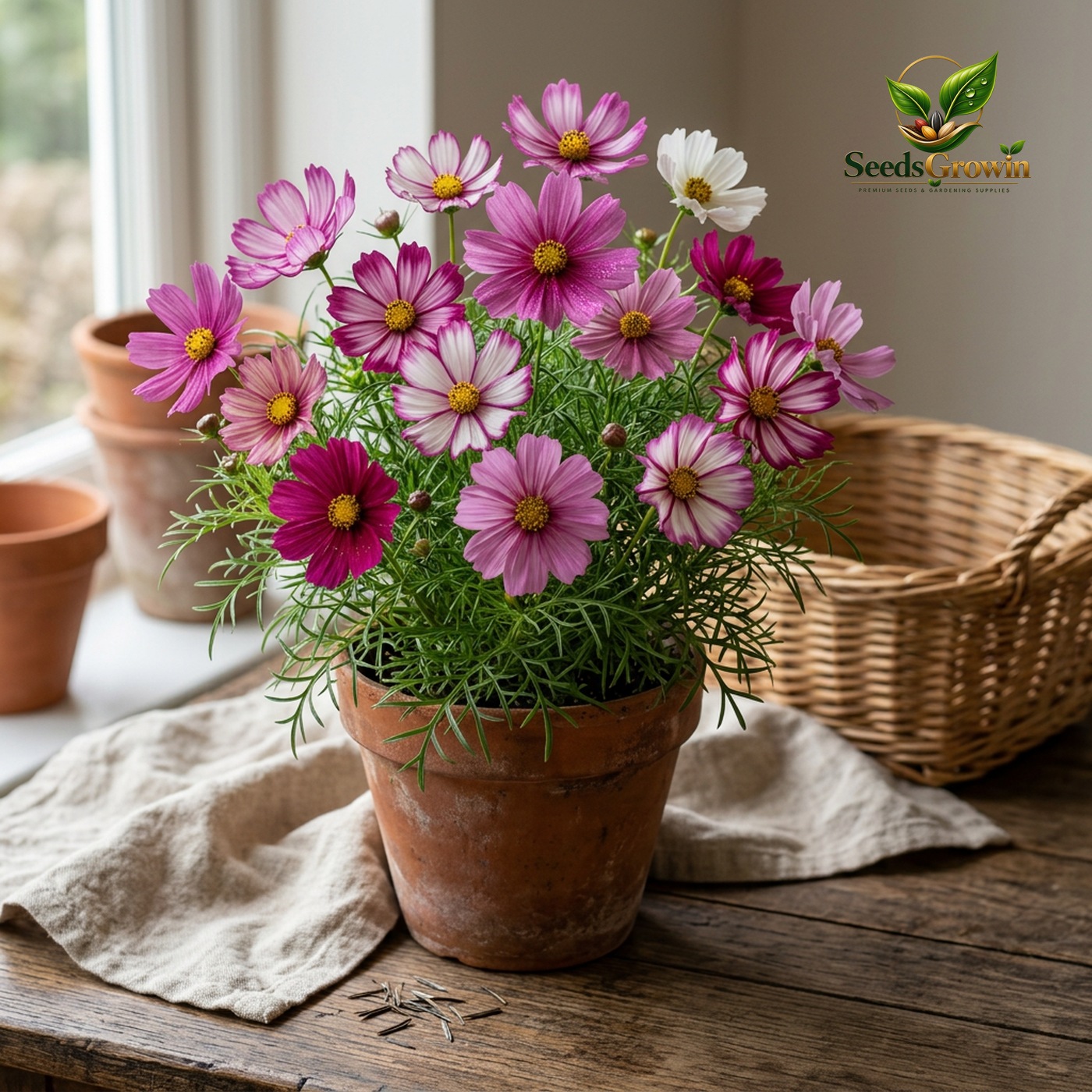 Crazy Cosmos Seeds – Butterfly Flower Garden Annual Bloom - photo 3