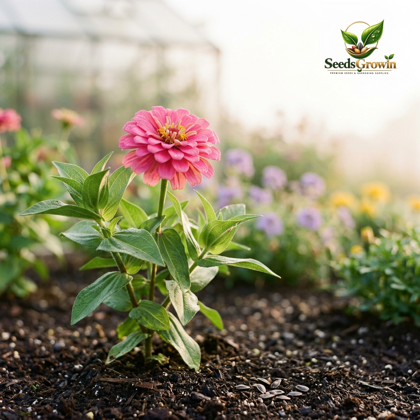 Luminosa Zinnia Seeds – Bright Pink Cut Flower Easy Grow Garden Blooms - photo 2