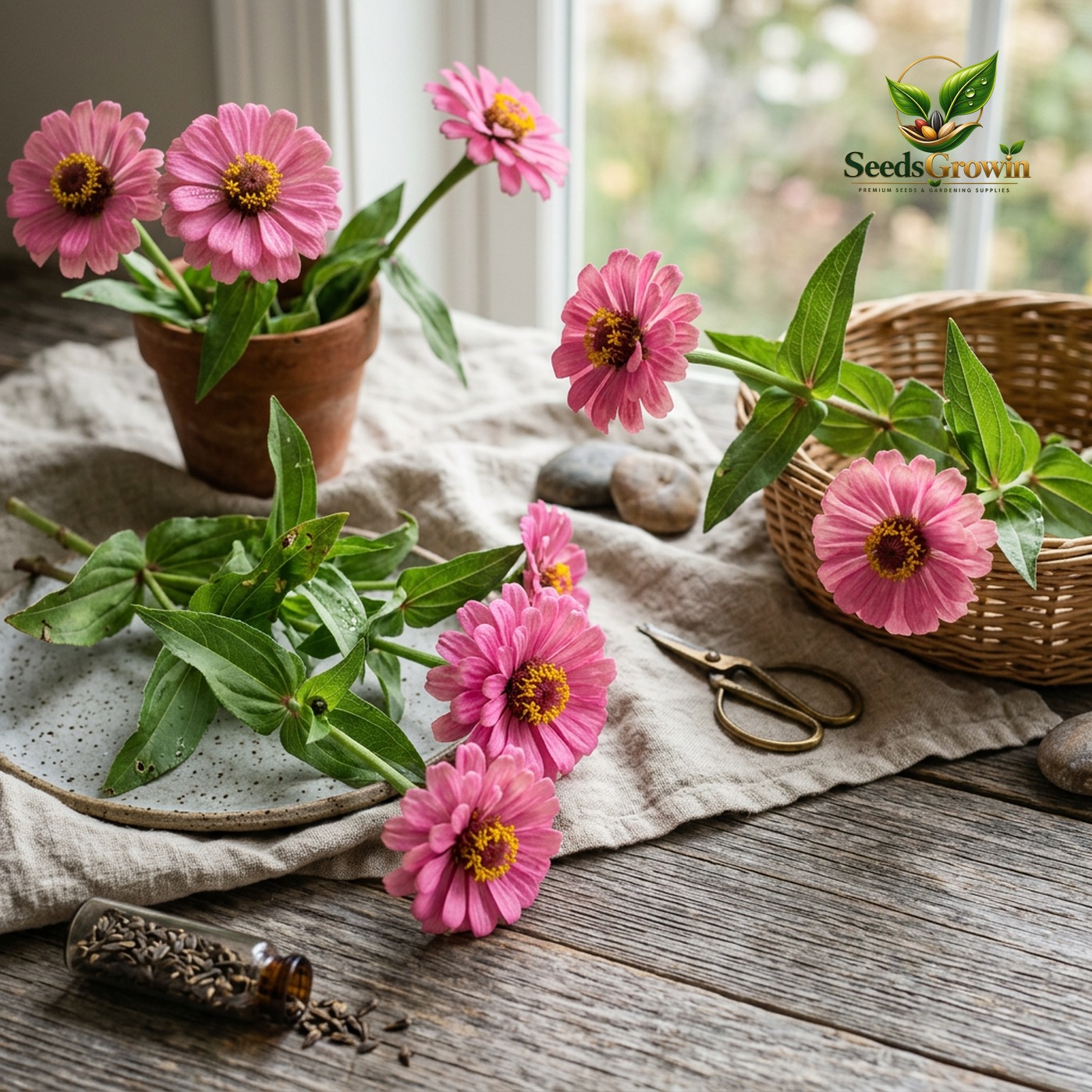 Luminosa Zinnia Seeds – Bright Pink Cut Flower Easy Grow Garden Blooms - photo 3