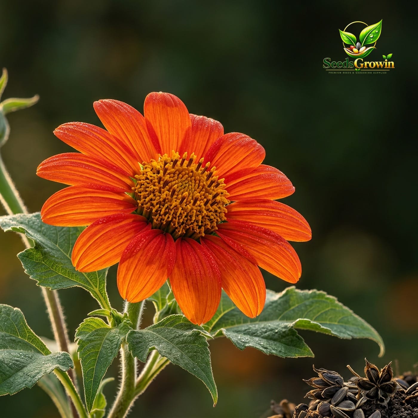 083-Tithonia-Sunflower-Seeds-100-Mexican-Sunflower-Pollinator-Easy-Heirloom-Annual product image