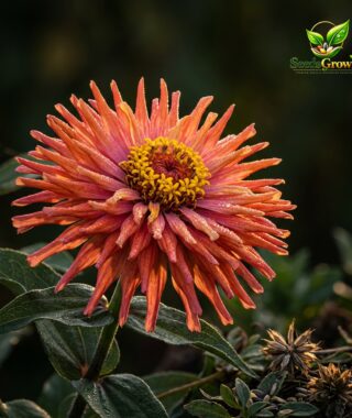 084-Cactus-Zinnia-Seeds-100-Mixed-Colors-Spiky-Blooms-Easy-Heirloom-Cut-Flower product image