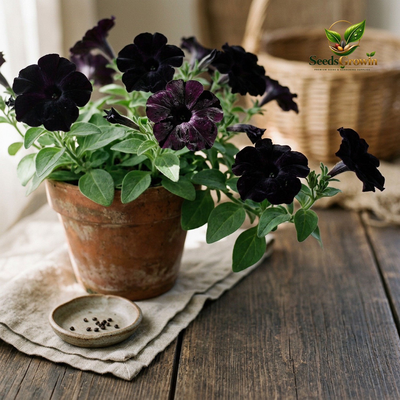 Black Petunia Seeds – Dark Velvet Heat Tolerant Annual - photo 3