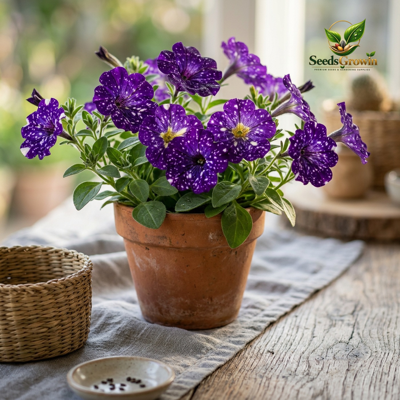 Night Sky Petunia Seeds – Star Pattern Purple Blooms Non-GMO Heirloom - photo 3