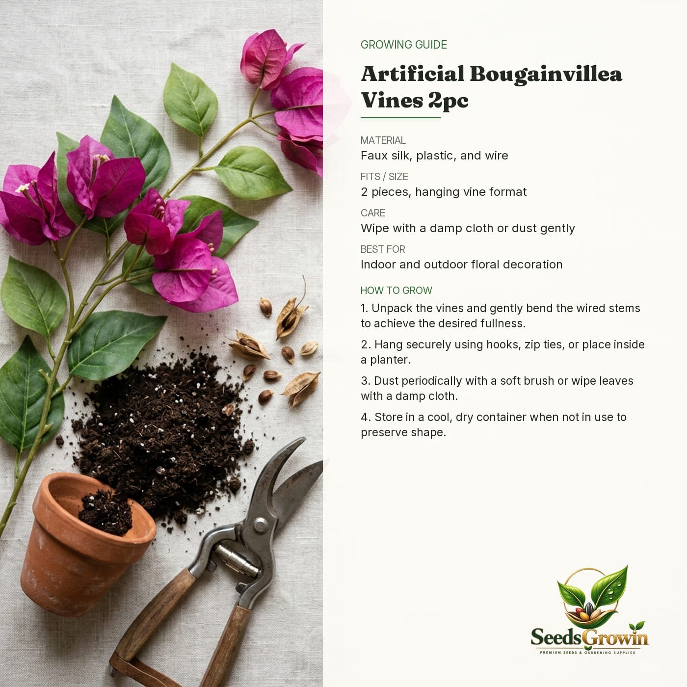 Bougainvillea Flowers – 2 Piece Floral Collection - Image 4
