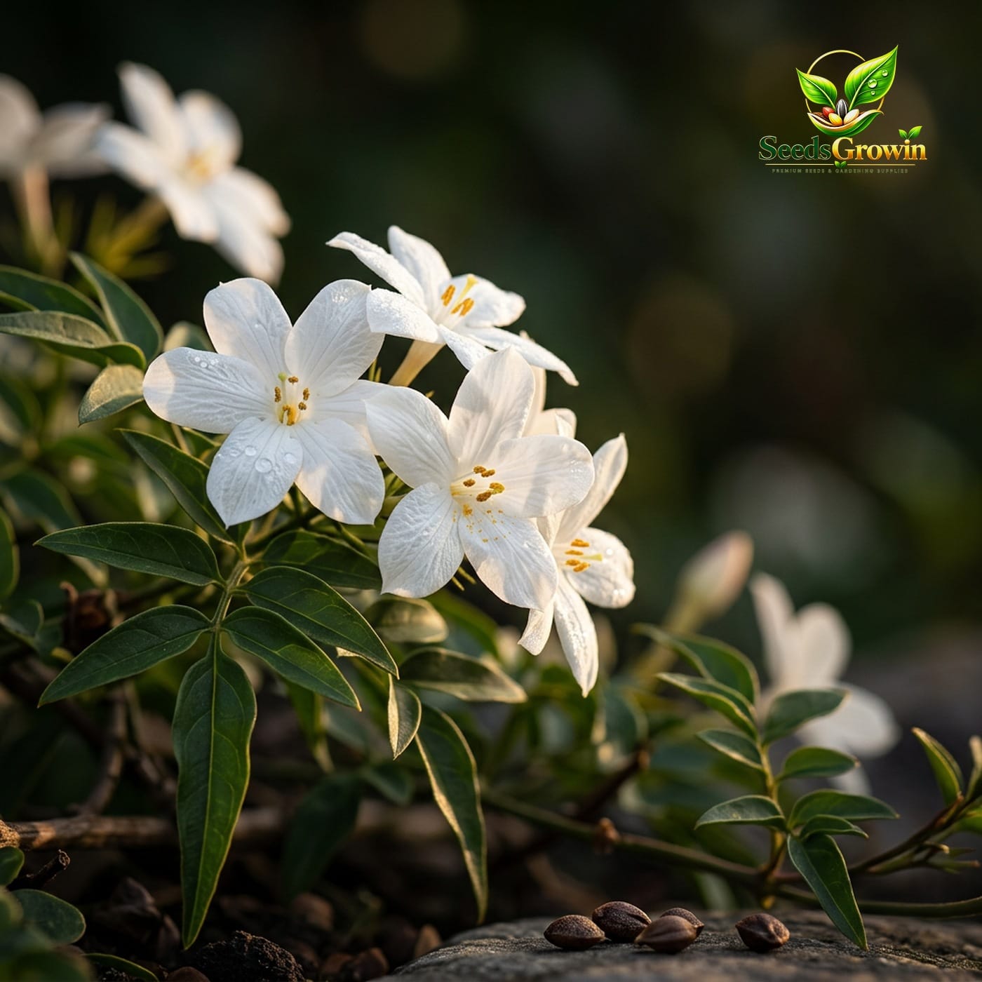 109-Jasmine-Seeds-100-Fragrant-White-Flowers-Sweet-Scented-Climbing-Vine-Heirloom-guide-1 product image