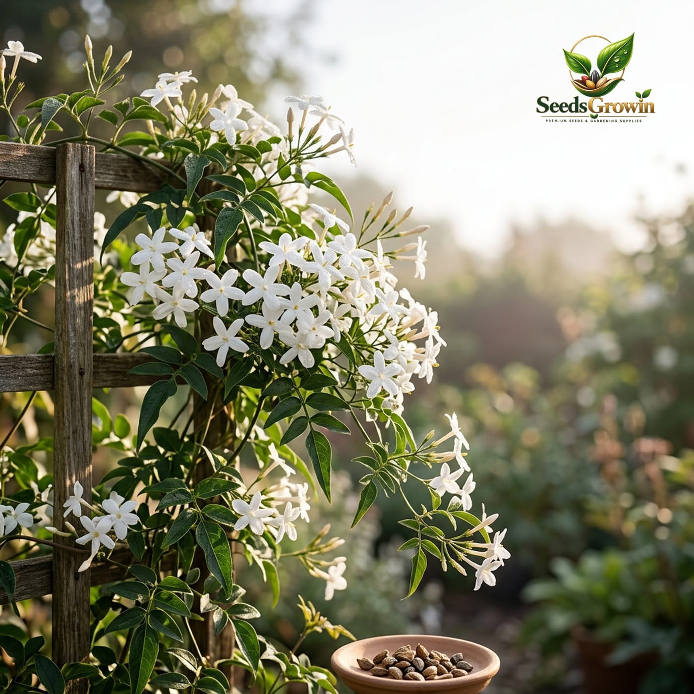 Jasmine Seeds – Fragrant White Climbing Vine - photo 2