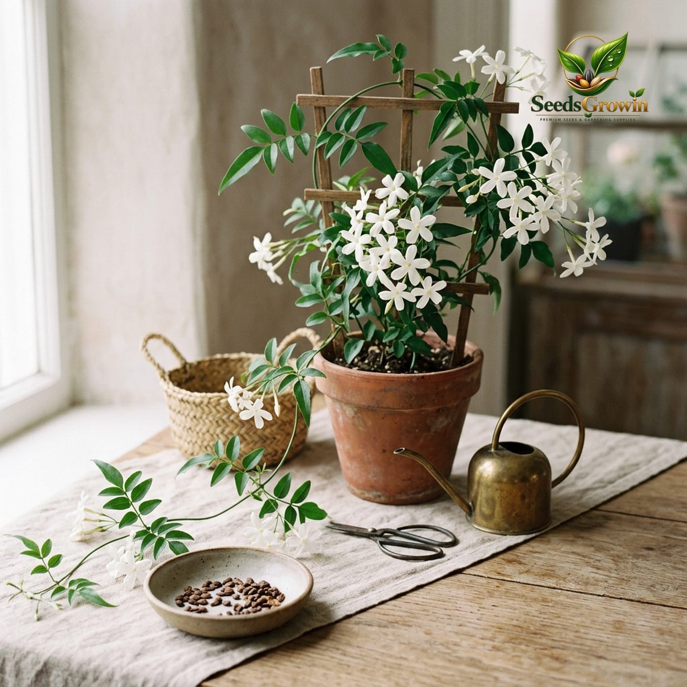 Jasmine Seeds – Fragrant White Climbing Vine - photo 3
