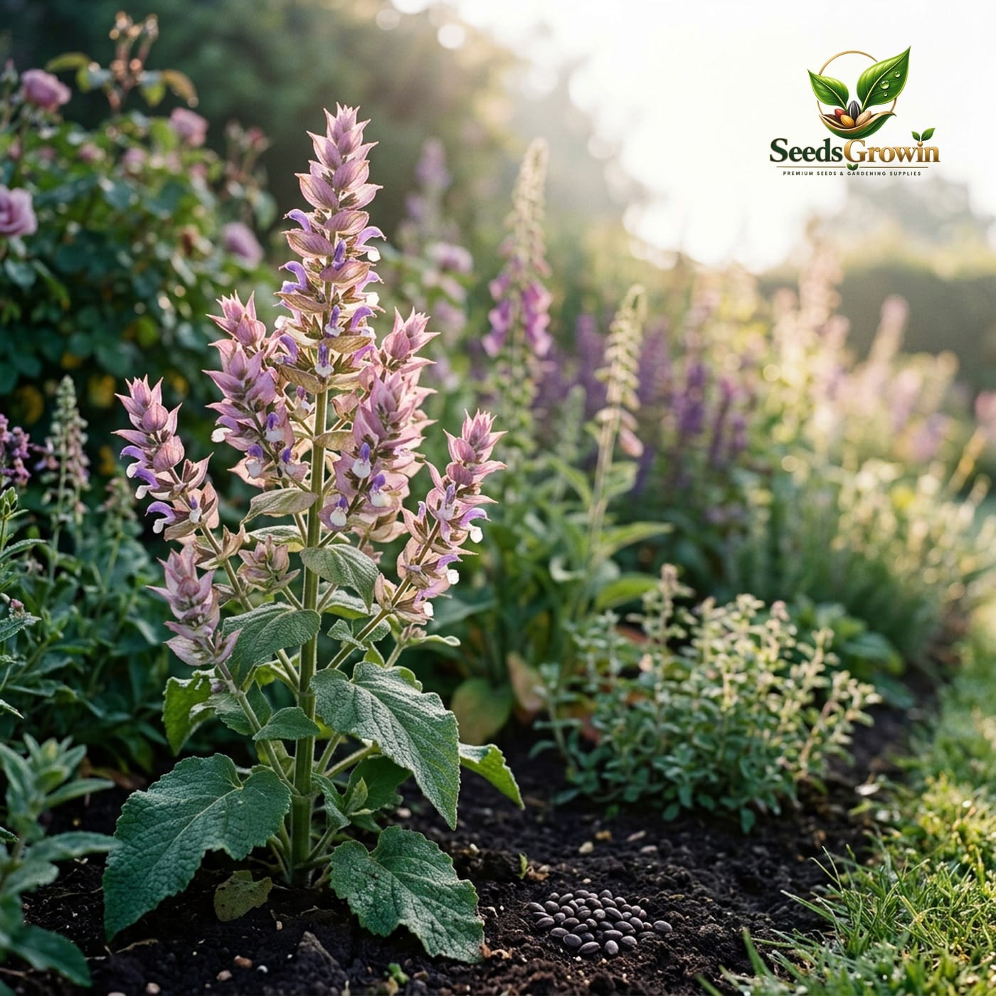 Clary Sage Seeds – Fragrant Perennial Herb - photo 2