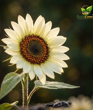 115-Italian-White-Sunflower-Seeds-Creamy-White-Blooms-Dark-Center-Annual-Flower-25-Pack-a-1 product image