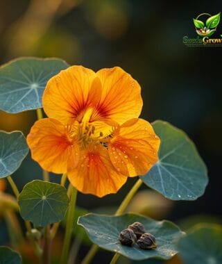 Nasturtium Flower Seeds: Edible Annual Garden Blooms for Pollinators product photo for gardening and home growing