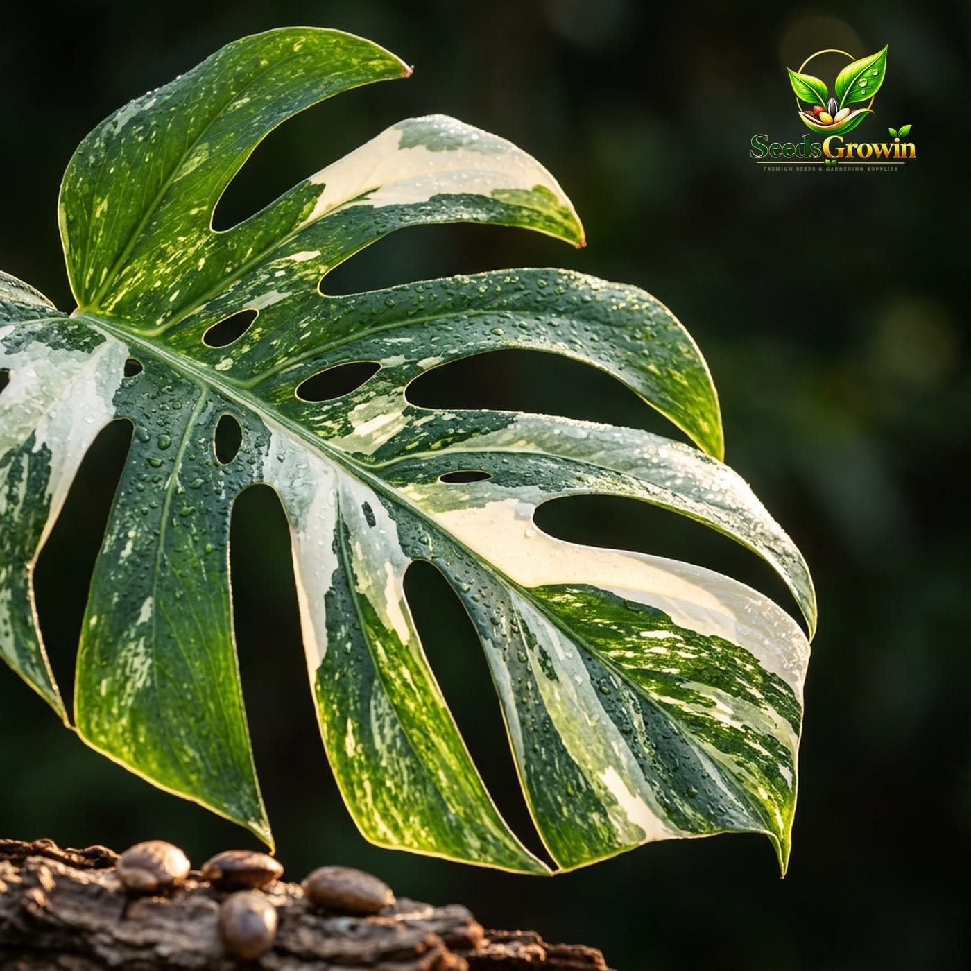 Variegated Monstera Seeds 70 PCS Tropical Foliage Indoor Outdoor Variety product photo for gardening and home growing