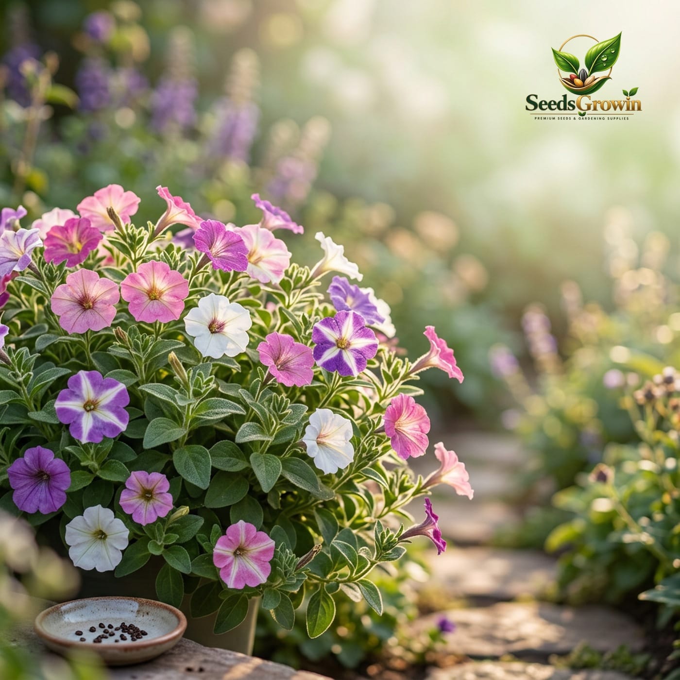 Petunia Starfall F1 Mix Seeds - Colorful Annual Flower - Indoor Outdoor Garden product photo for gardening and home growing