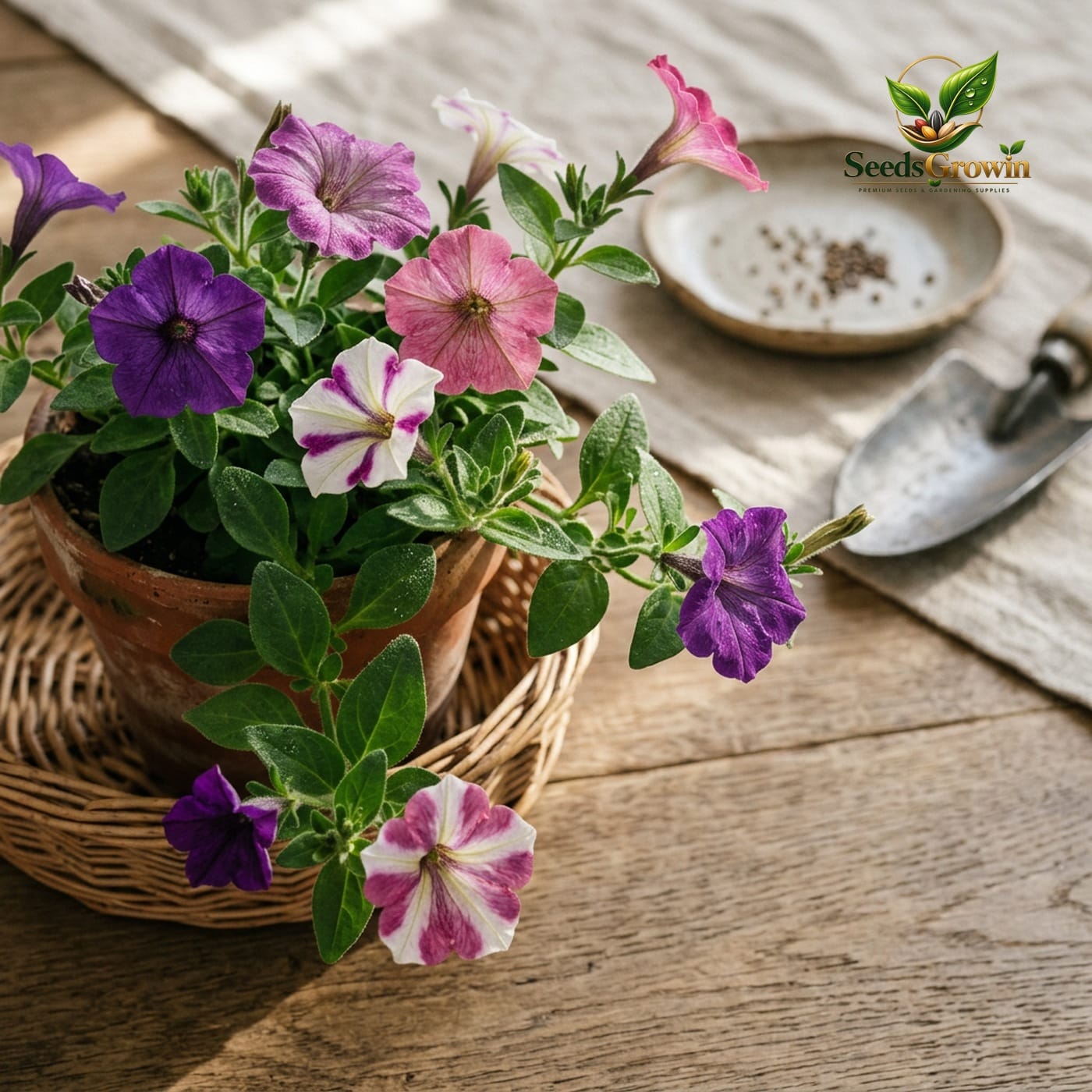 Petunia Starfall F1 Mix Seeds - Colorful Annual Flower - Indoor Outdoor Garden product photo for gardening and home growing