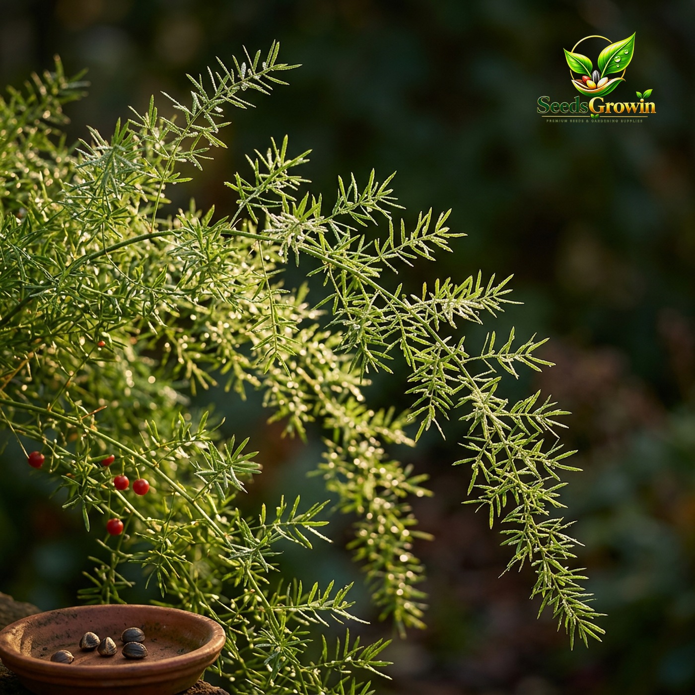 Sprenger's Asparagus Seeds Ornamental Fern Plant Indoor Outdoor Garden Greenery product photo for gardening and home growing